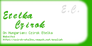 etelka czirok business card